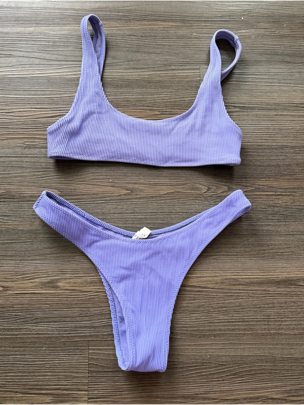 White fox -small- Lilac Ribbed Bikini